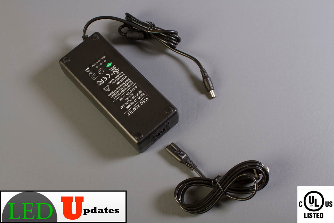 UL Listed 12v 10A 120w Power Supply AC adapter for LED Strip lights, Module,  and other electronics