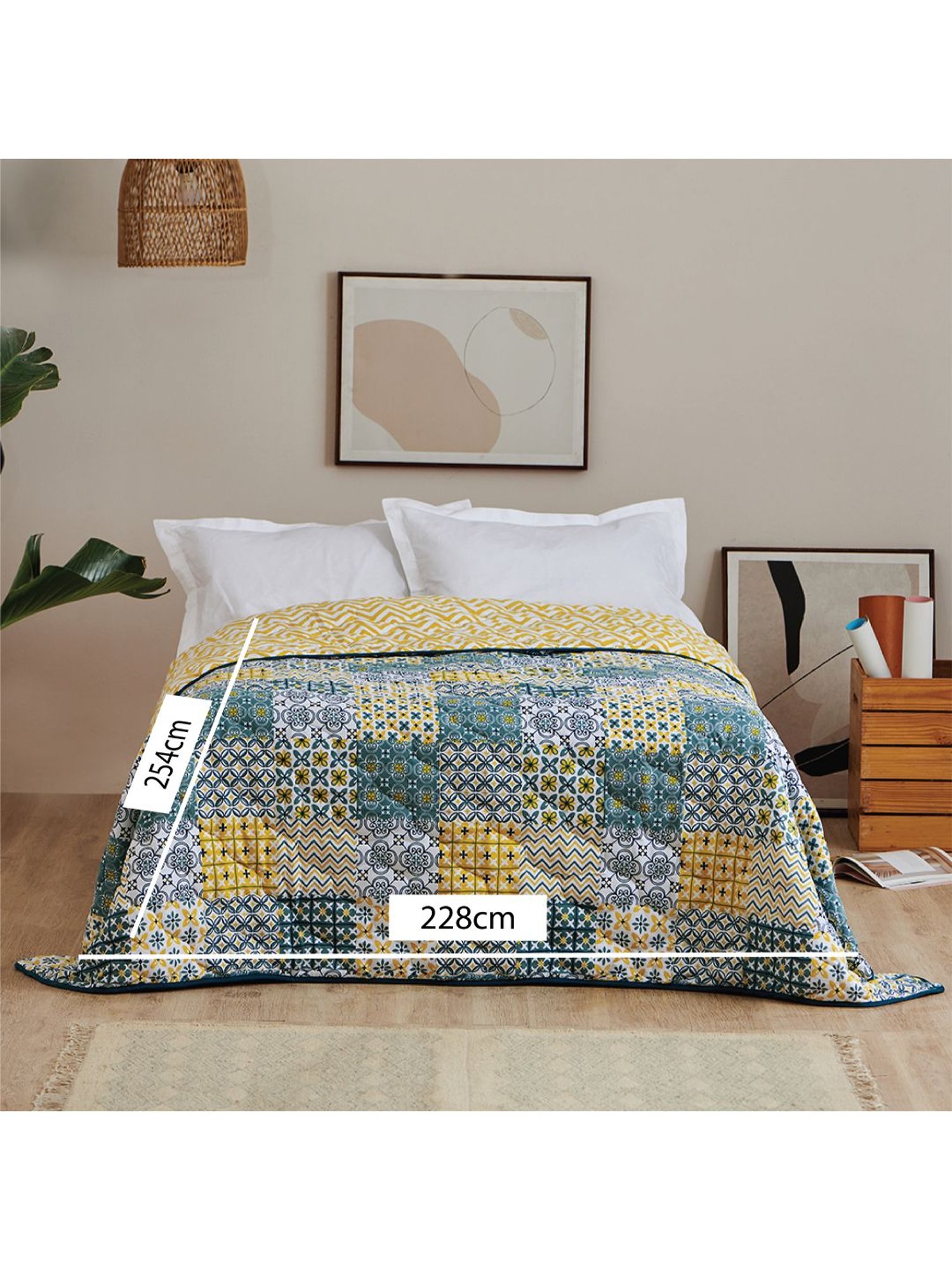 King 3pc Rhapsody Comforter Set Blue - Ayesha Curry