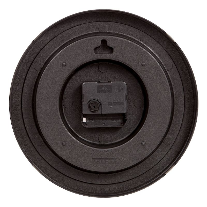 9" Round White Wall with Bold Numbers Wall Clock White - Patton Wall Decor