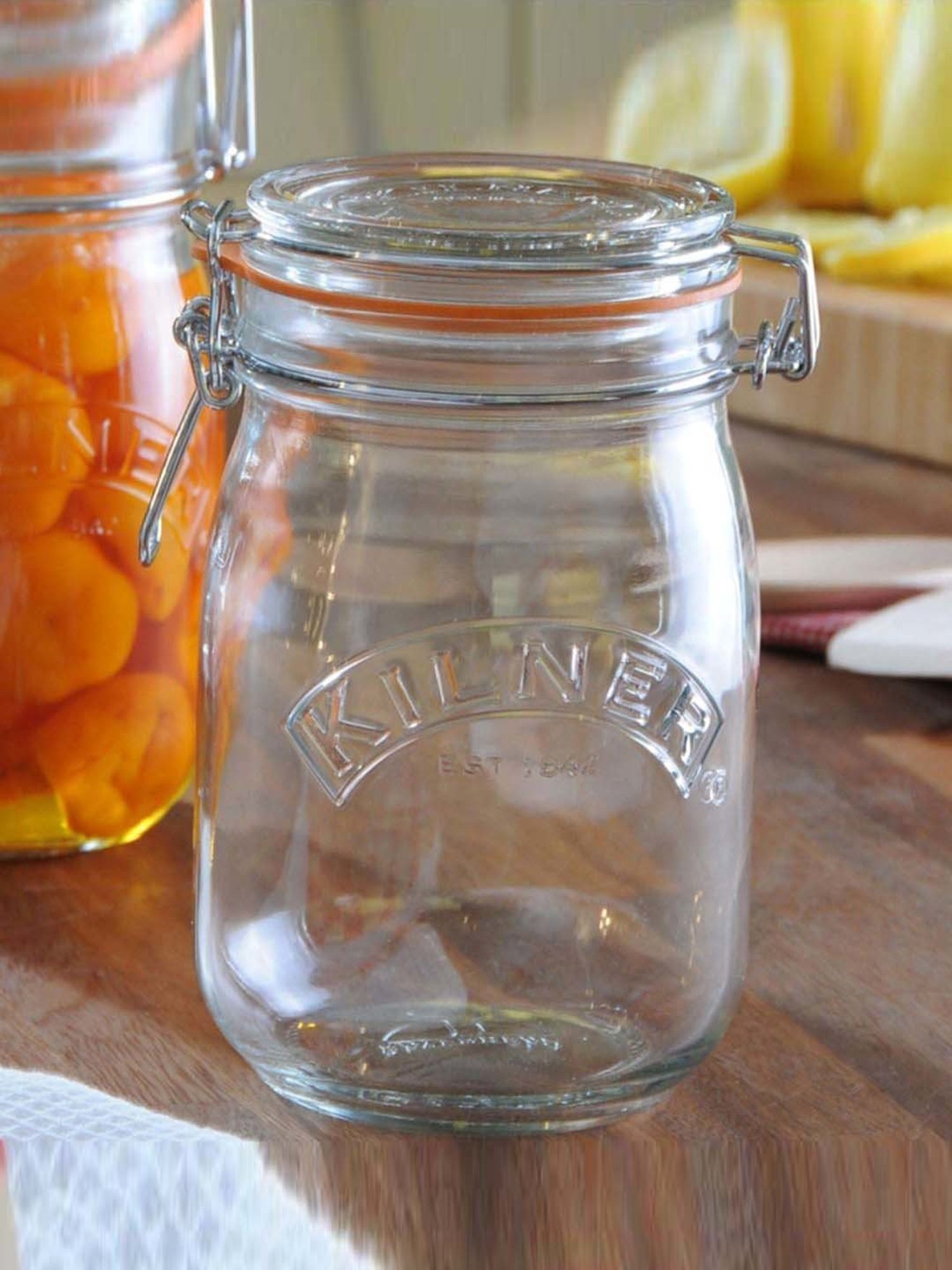 Kilner Transparent Glass Clip Top Round Jar (1 L)