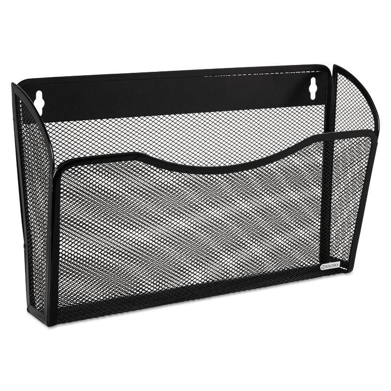 Rolodex Single Pocket Wire Mesh Wall File Letter Black 21931