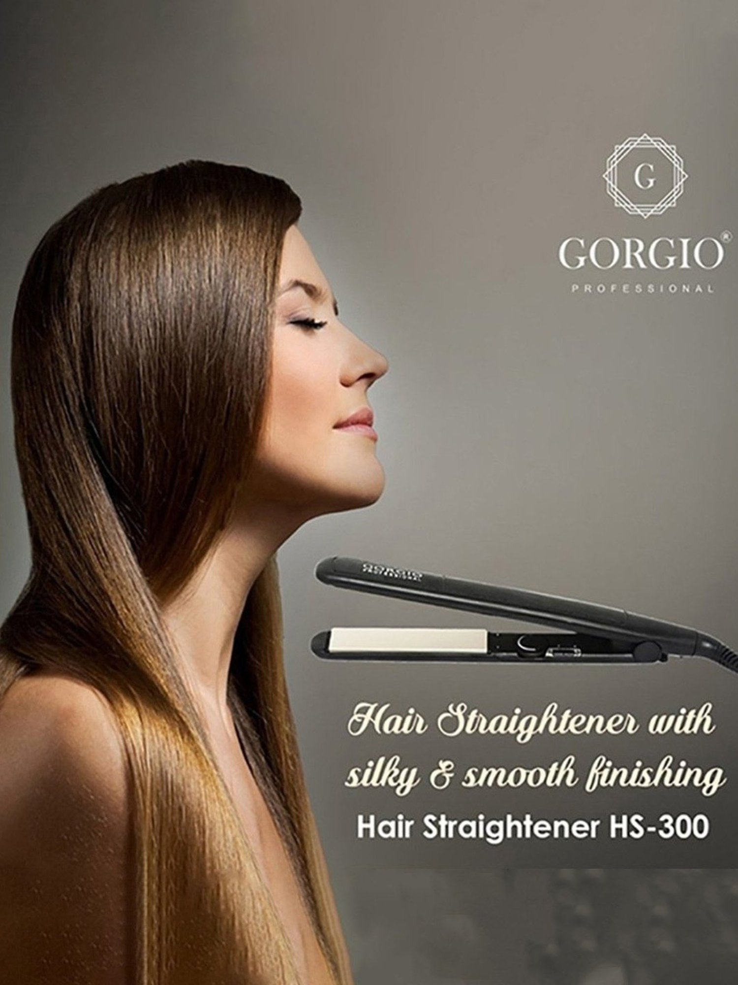 Gorgio Professional HS300 Hair Straightener (Black)