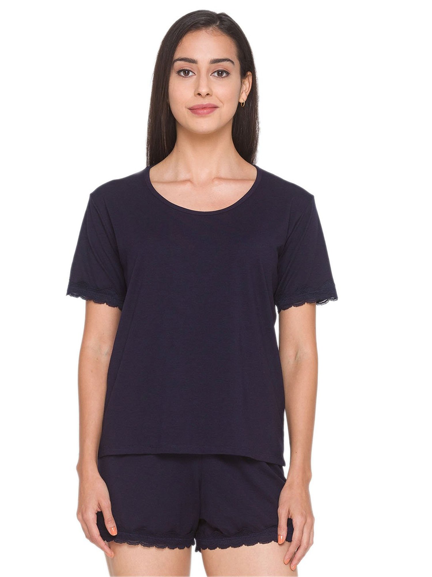 Candyskin Navy T-Shirt With Shorts