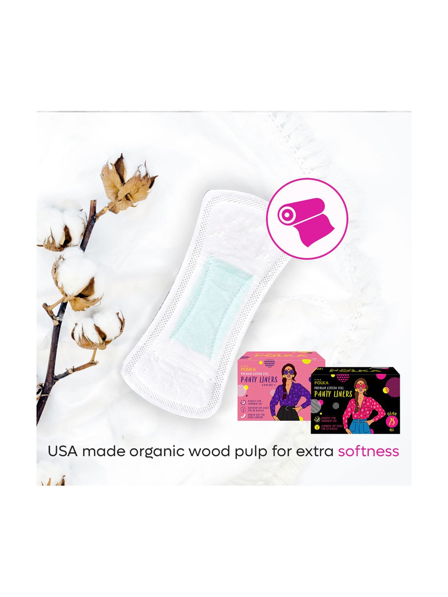 LAIQA Panty Liners (Pack of 3) XS - 60 Panty Liners