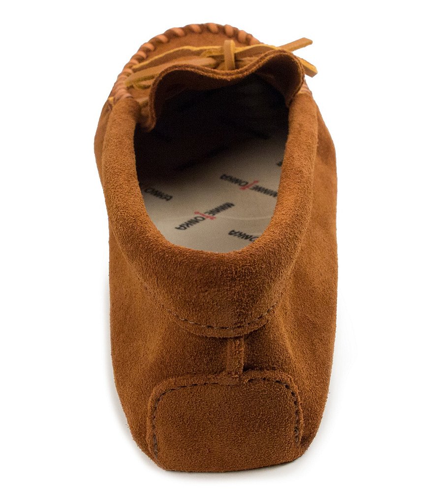 Minnetonka Men's Leather Laced Softsole Slipper