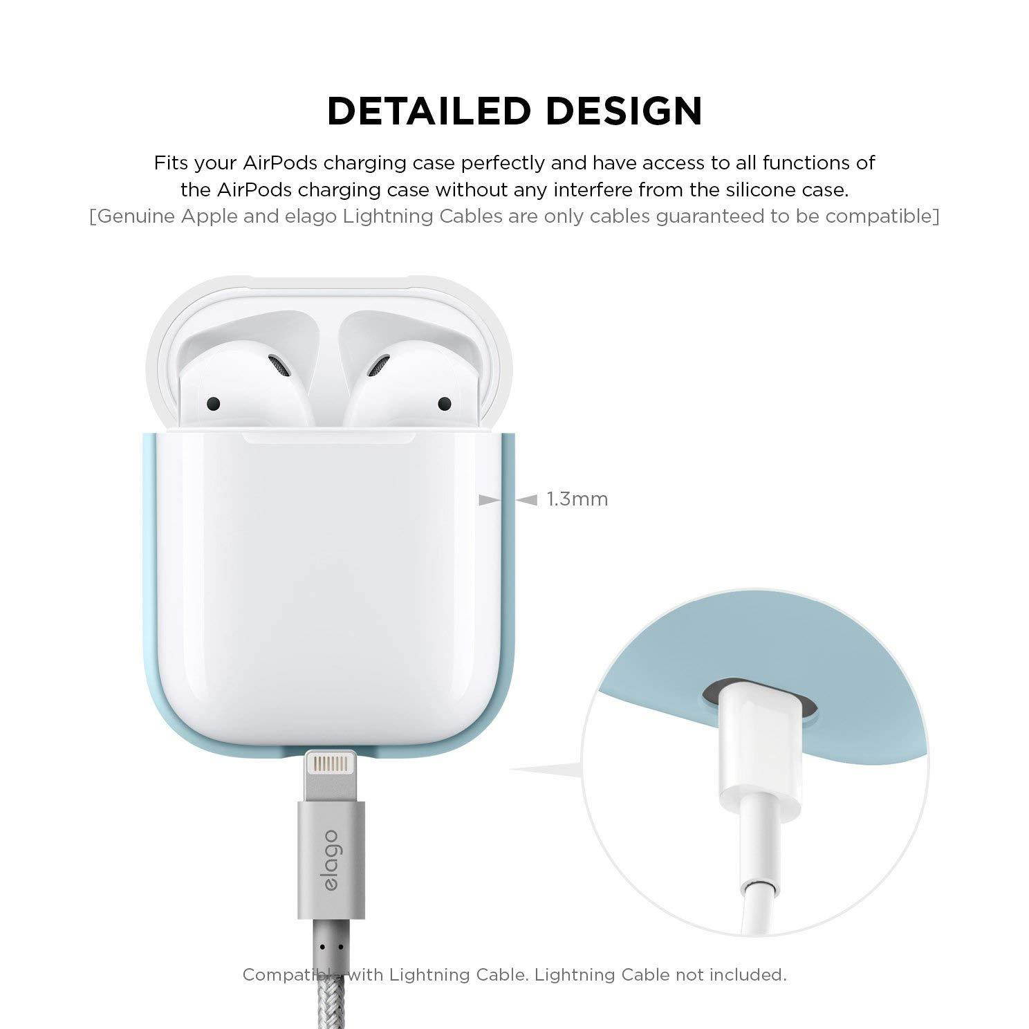 elago AirPods Duo Case [Body-Pastel Blue/Top-Pink, White] - [Extra Protection] [Hassle Free] - for Apple AirPods