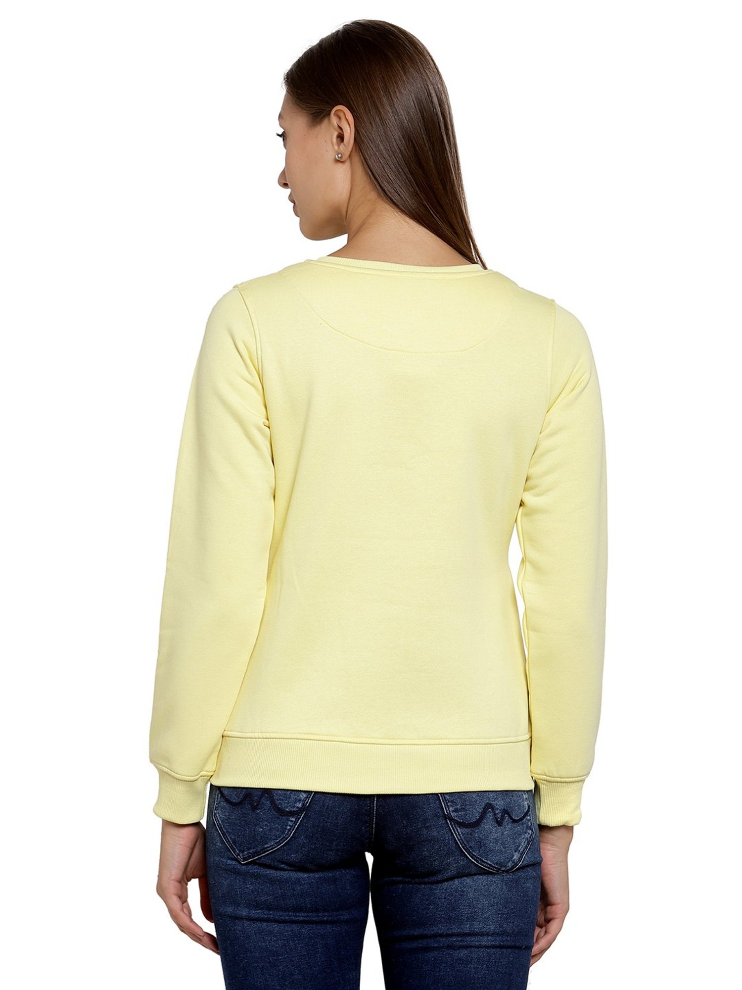 Juelle Yellow Round Neck Sweatshirt