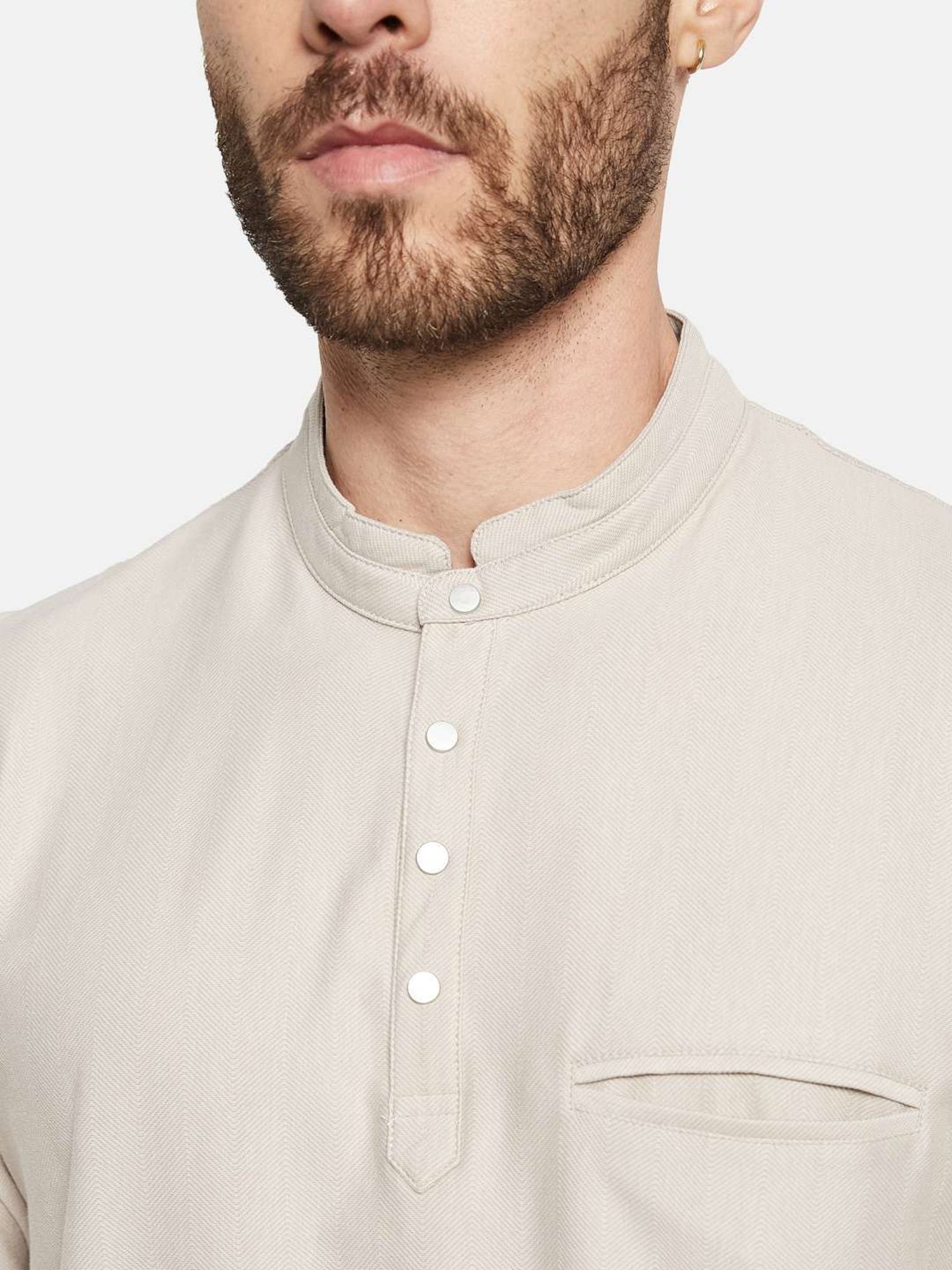 Octave Mastic Cotton Regular Fit Henley T-Shirt