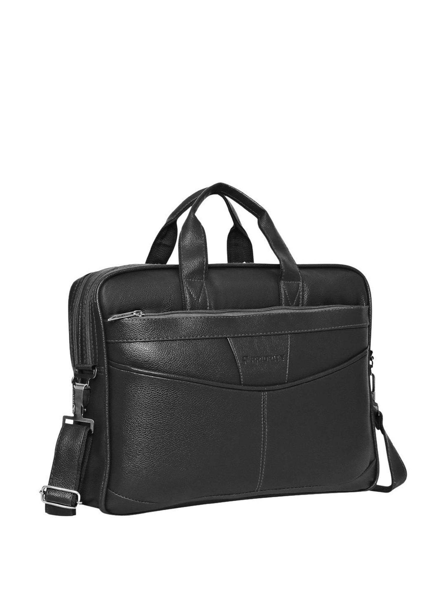 Priority Black Synthetic Large Messenger Bag