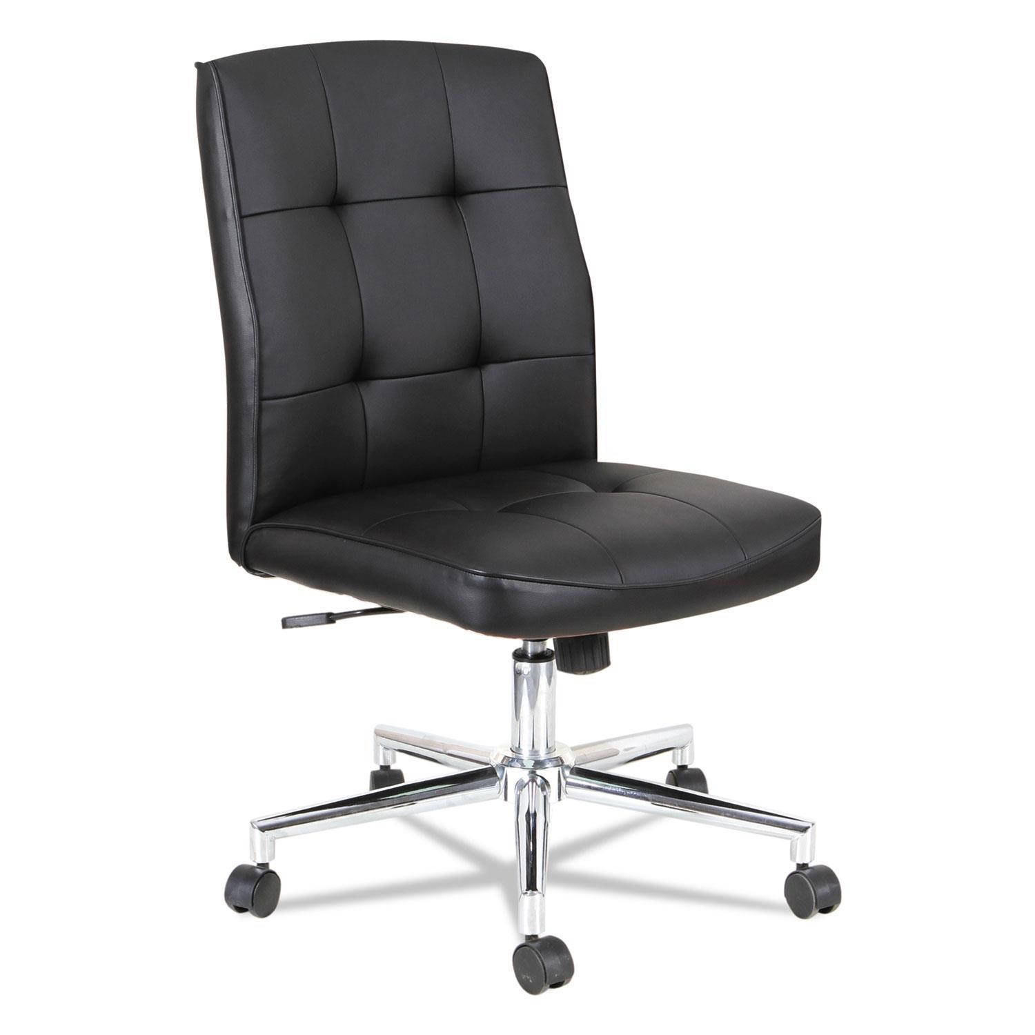 OIF Slimline Swivel/Tilt Task Chair Black with Chrome Base NT4916