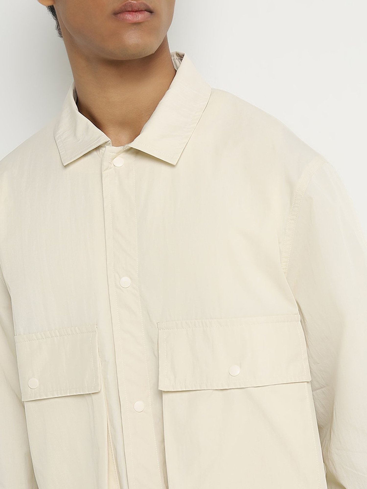 Nuon by Westside Off-White Relaxed-Fit Jacket