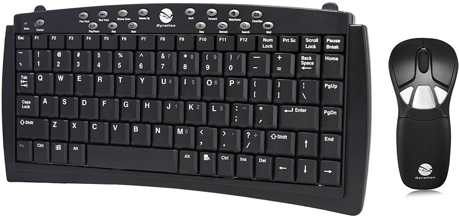 Gyration Air Mouse Go Plus and Compact Wireless Keyboard GYM1100CKNA