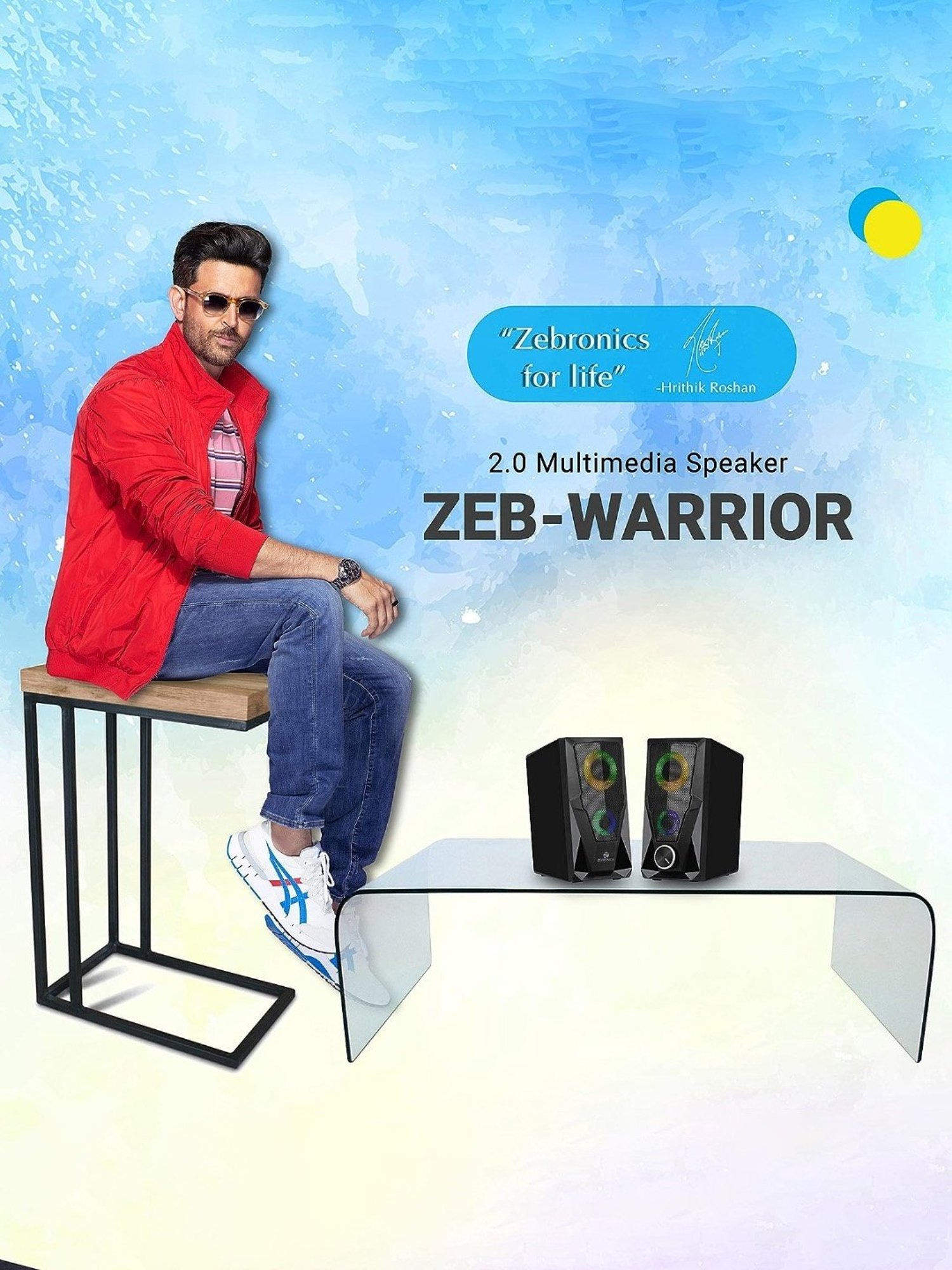 Zebronics Zeb-Warrior 10W 2.0 Channel RGB Multimedia Speaker (Black)