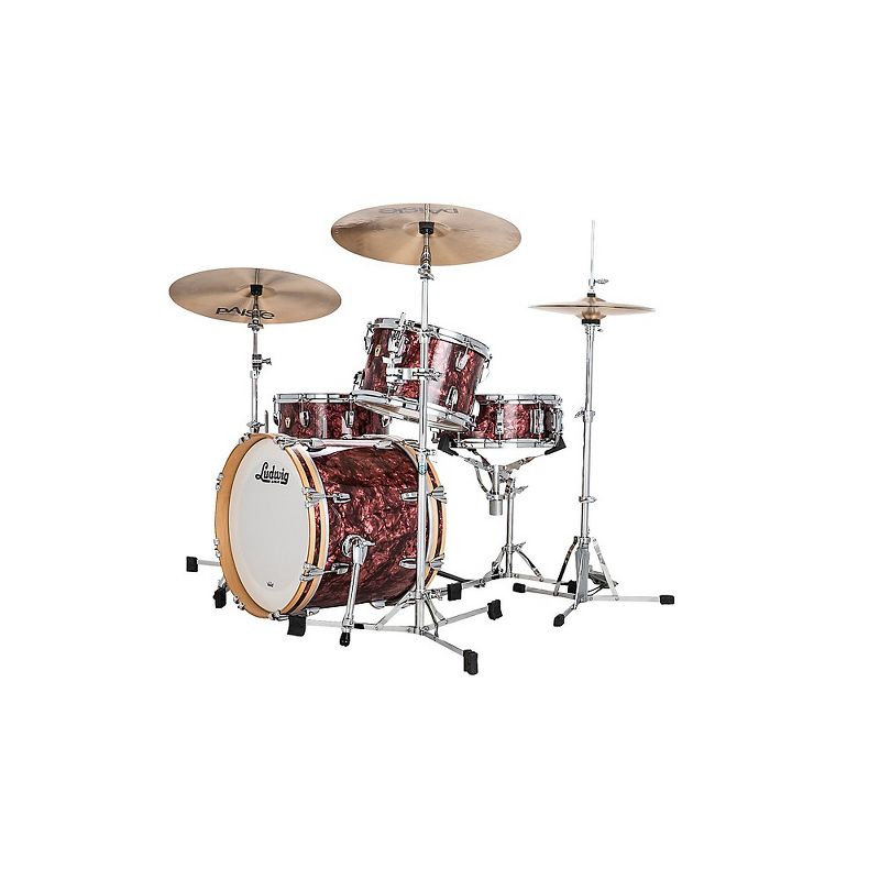 Ludwig Classic Maple 3 Piece Jazzette Shell Pack with 18 in. Bass Drum Burgundy Pearl