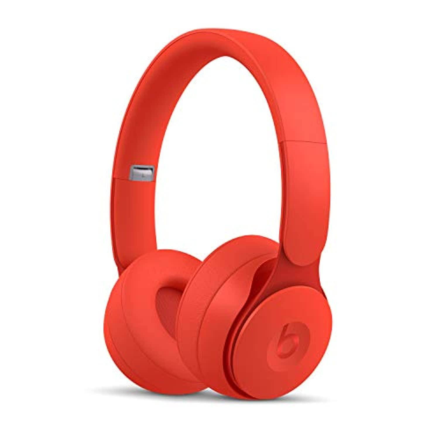 beats solo pro wirelessnoise cancelling on-ear headphones - apple h1 headphone chip, class 1bluetooth, active noise cancelling, transparency, 22 hours of listening time- red