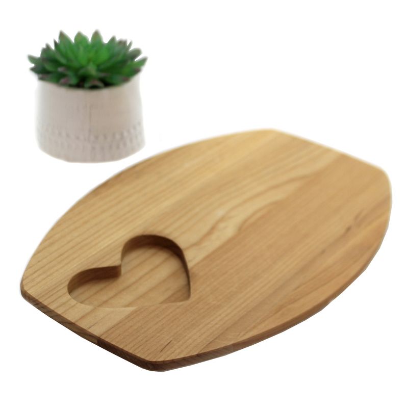 Tabletop 9.0" Love On Board Small Wood Heart Dips Nuts Inspired Generations Llc  -  Serving Bowls