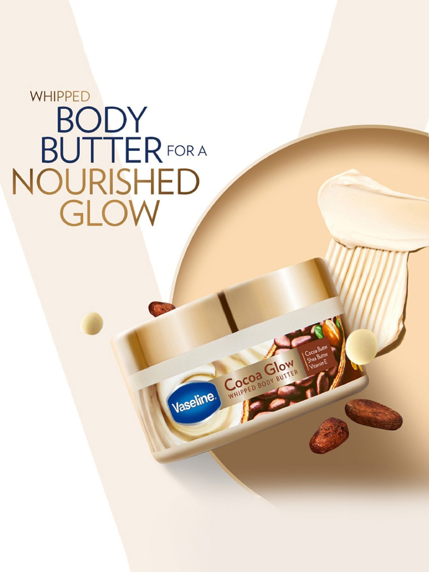 Vaseline Cocoa Glow Whipped Body Butter - 180 gm