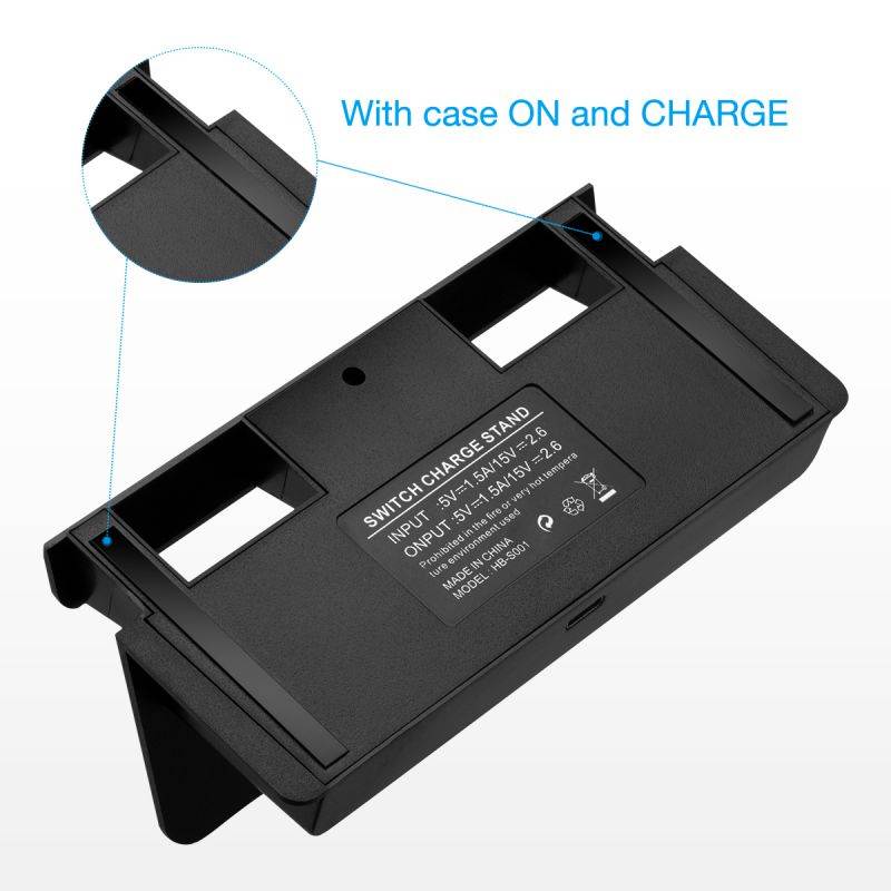 Portable Charging Dock Station Stand for Nintendo Switch Charger with Type-C Charging Cable