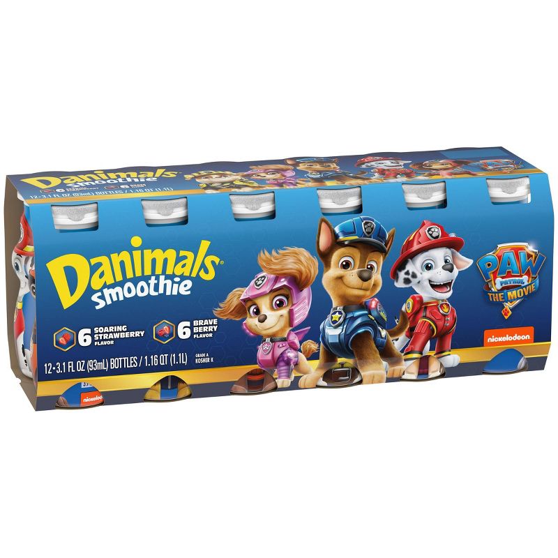 Dannon Danimals Soaring Strawberry & Brave Berry Kids' Yogurt Drinks - 3.1 fl oz/12ct