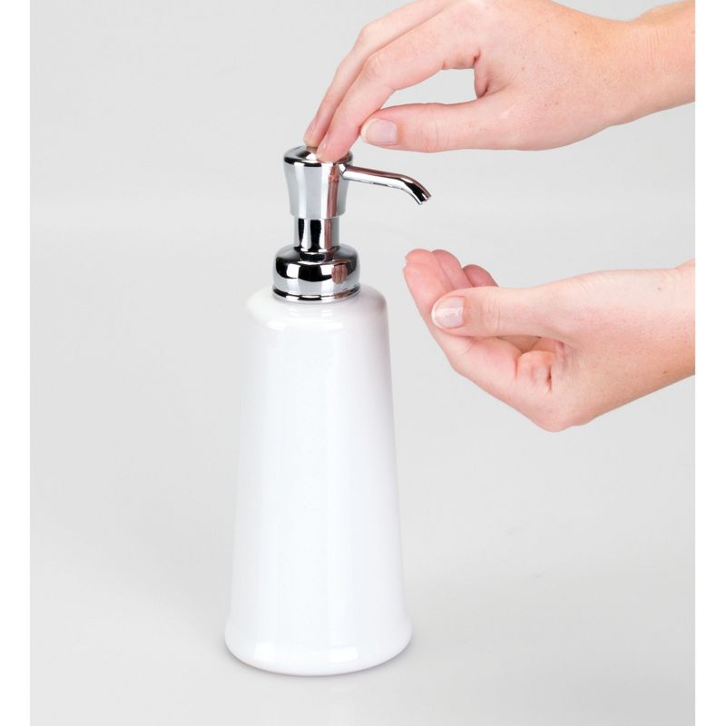 InterDesign York Ceramic Soap Pump 12oz White
