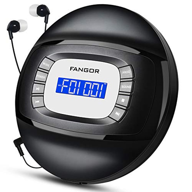 Portable CD Player HOTT Walkman CD Player LCD Display Anti-Skip Protection Shockproof Function Only Support 5 Formats CD CD-R CD-RW MP3 CD-DA WMA Audio Files Silver