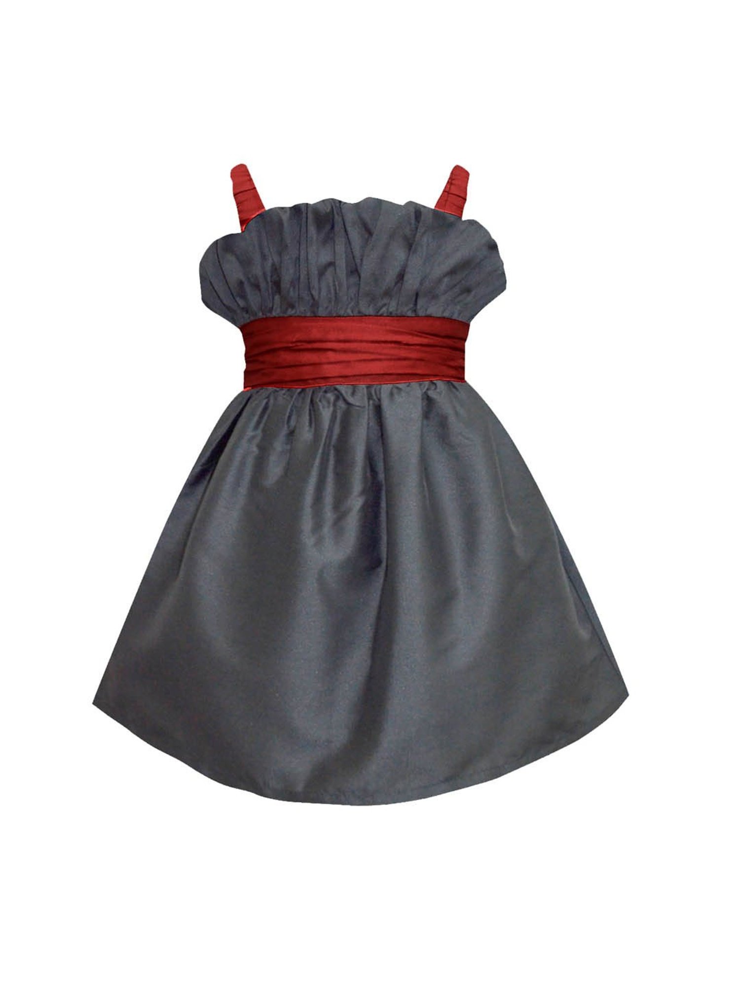 A.T.U.N. Grey & Maroon Solid Dress