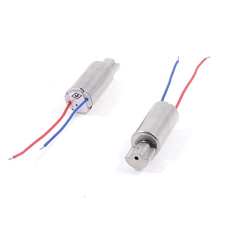 2Pcs DC 1.3V 6mm x 12mm Mini Coreless Vibration Motor for Aircraft Toy
