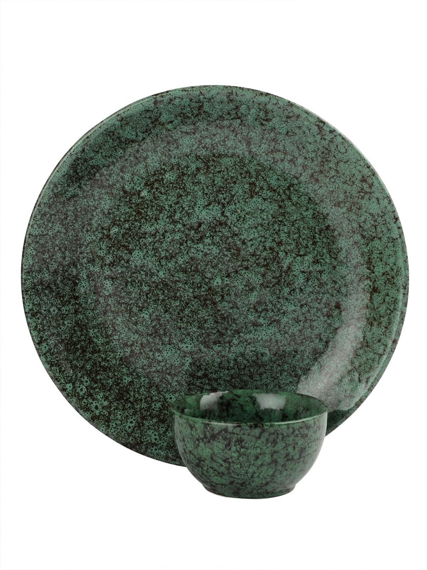 VarEesha Green Ceramic 4 Piece Dinner Set