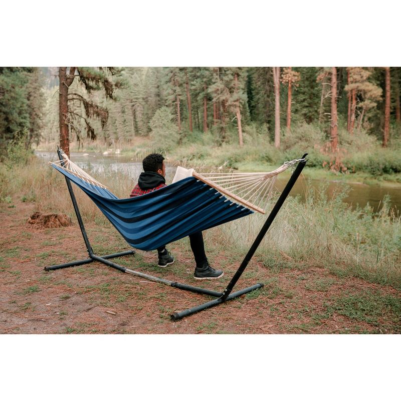 Stansport Bahamas Cotton Blend Hammock 78" x 37" - Blue