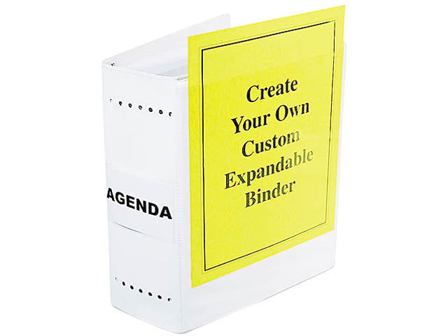Charles Leonard 61605 Varicap6 Expandable 1- 6 Post Binder, 11 x 8-1/2, White/Clear