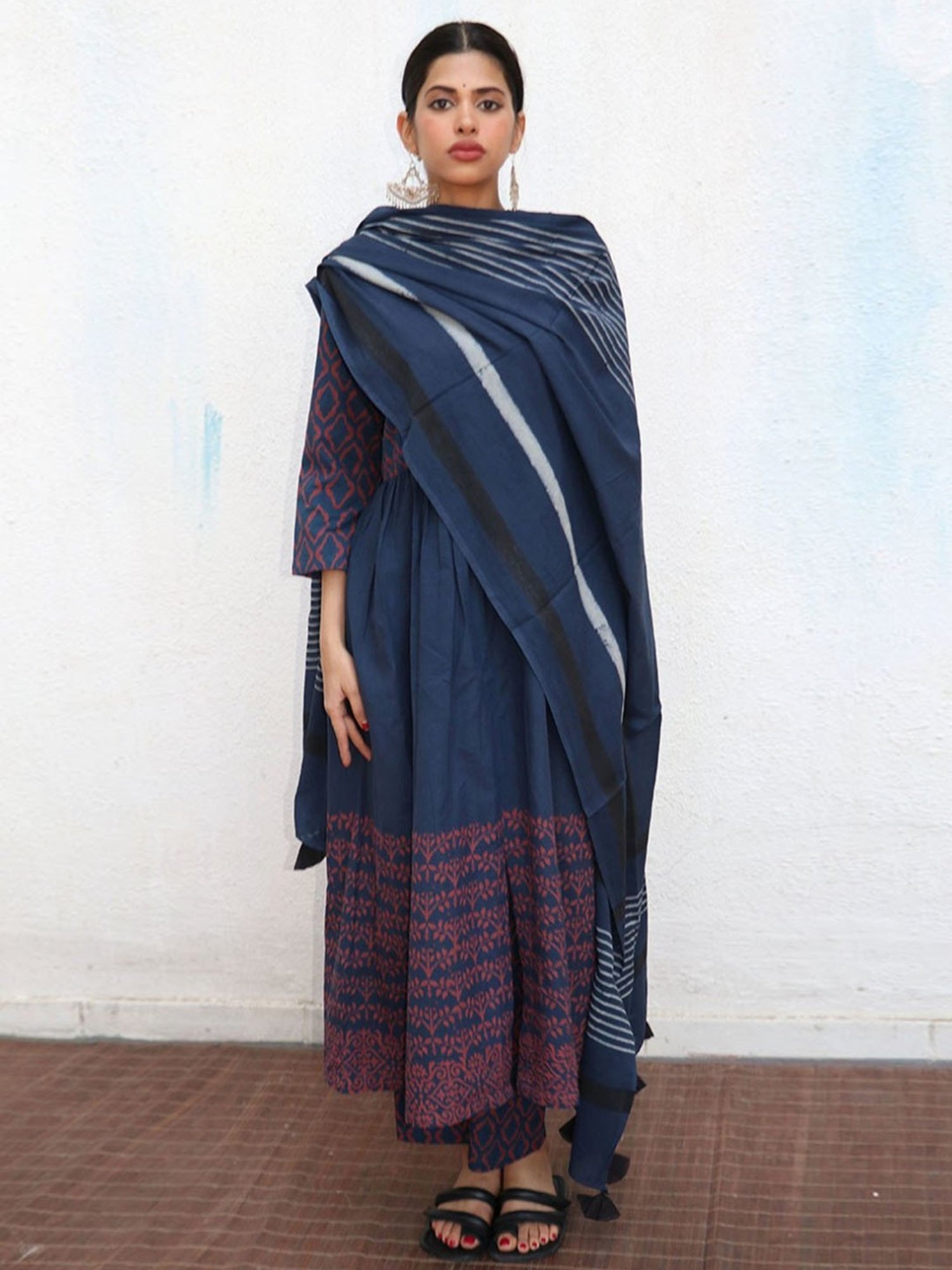 Chidiyaa No Made Meredith Blockprinted Cotton Dupatta