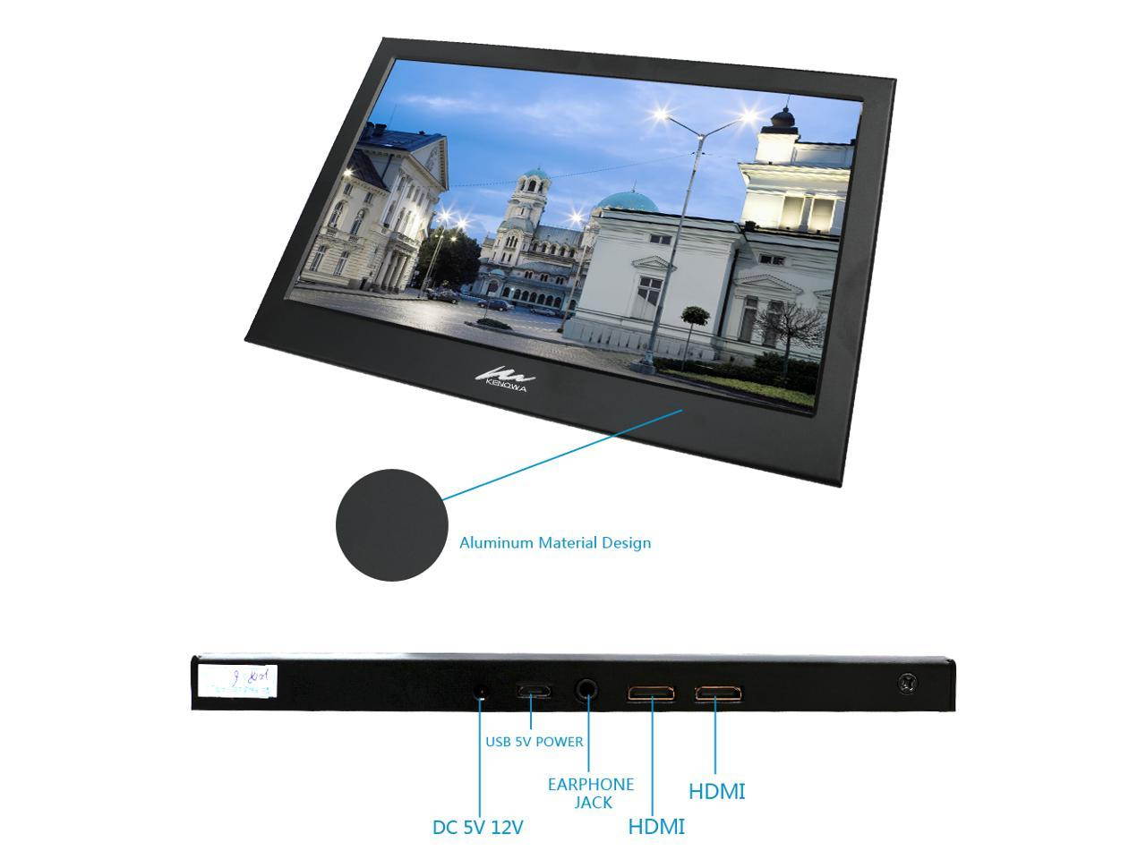 11.6 inch 1920x1080 Full HD Portable Lightweight 1080p IPS LED LCD Monitor Dual Mini HDMI Ports for Raspberry Pi, PS3, PS4, Xbox360, Xbox One, Switch etc