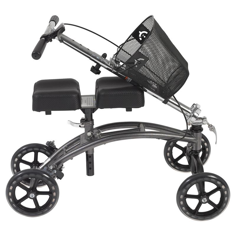 Drive Medical Dual Pad Steerable Knee Walker with Basket, Alternative to Crutches