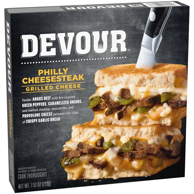 Devour Frozen Philly Cheesesteak Grilled Cheese - 7.51oz