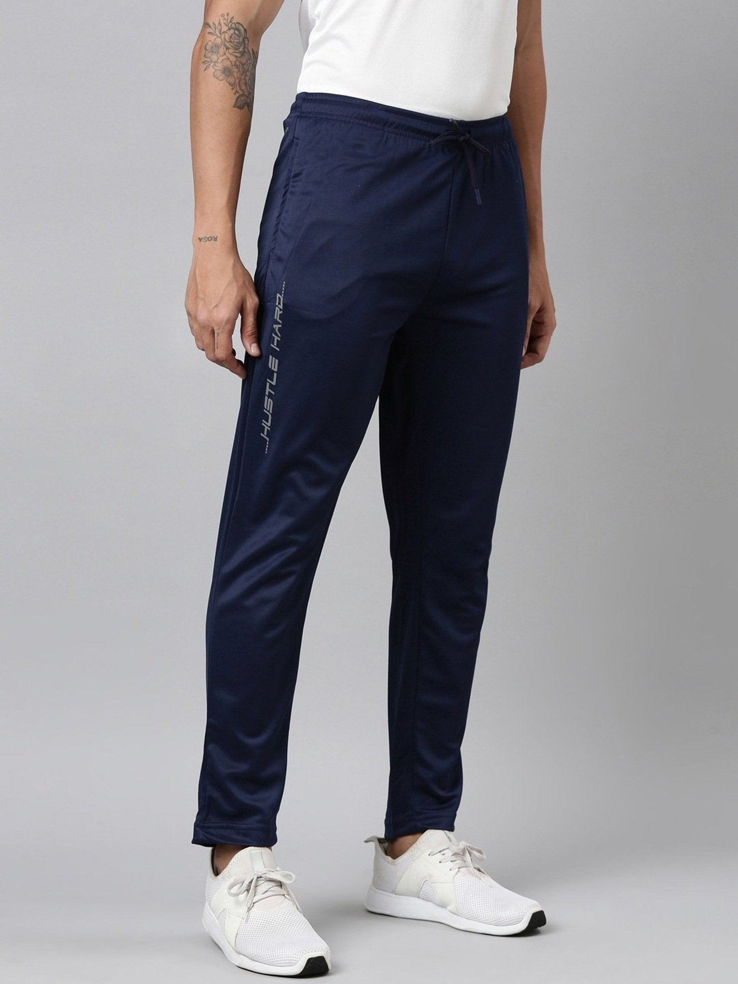 Dixcy Scott Originals Navy Blue Cotton Regular Fit Sports Trackpants