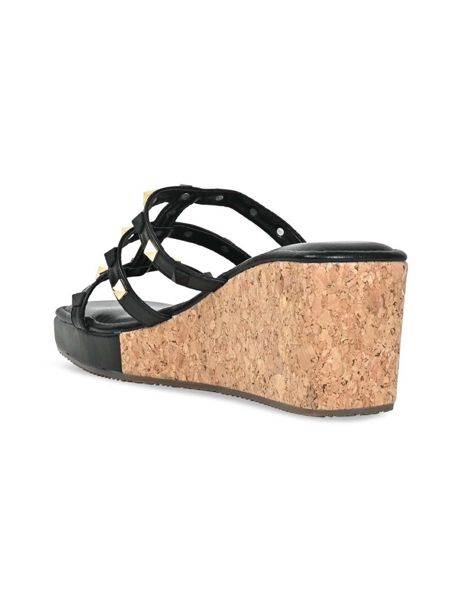 Rocia by Regal Women's Black Casual Wedges