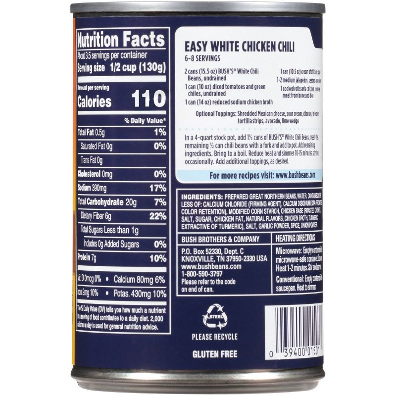 Bush's White Chili Beans - 15.5oz