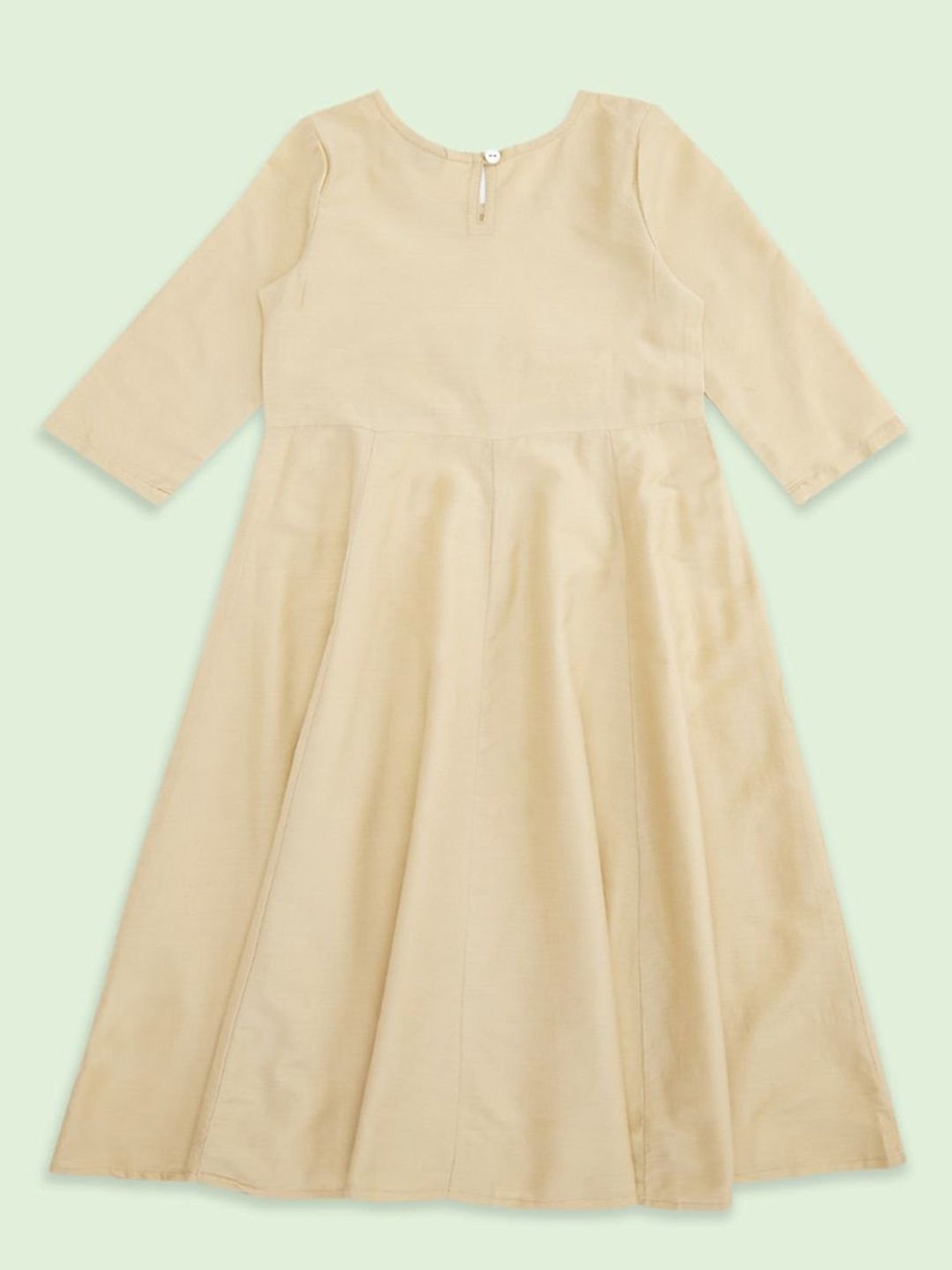 Akkriti by Pantaloons Kids Beige & Pink Printed Party Dress with Jacket