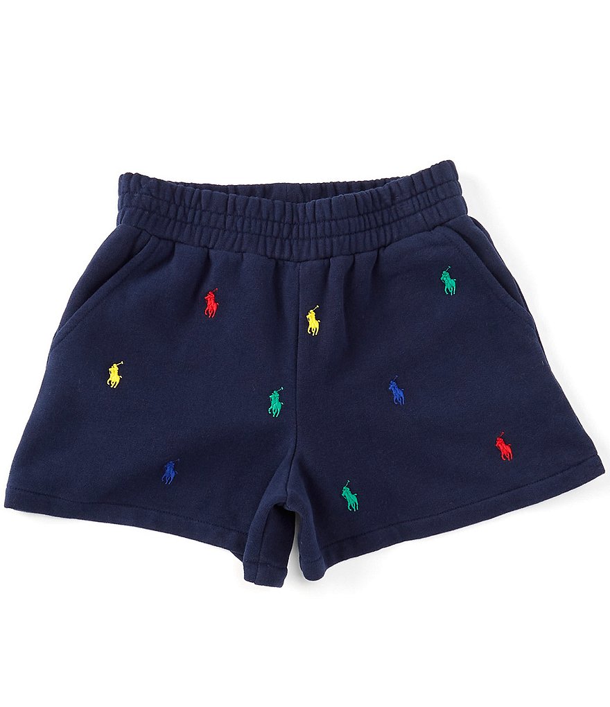 Polo Ralph Lauren Big Girls 7-16 Polo Pony Printed Magic Fleece Shorts