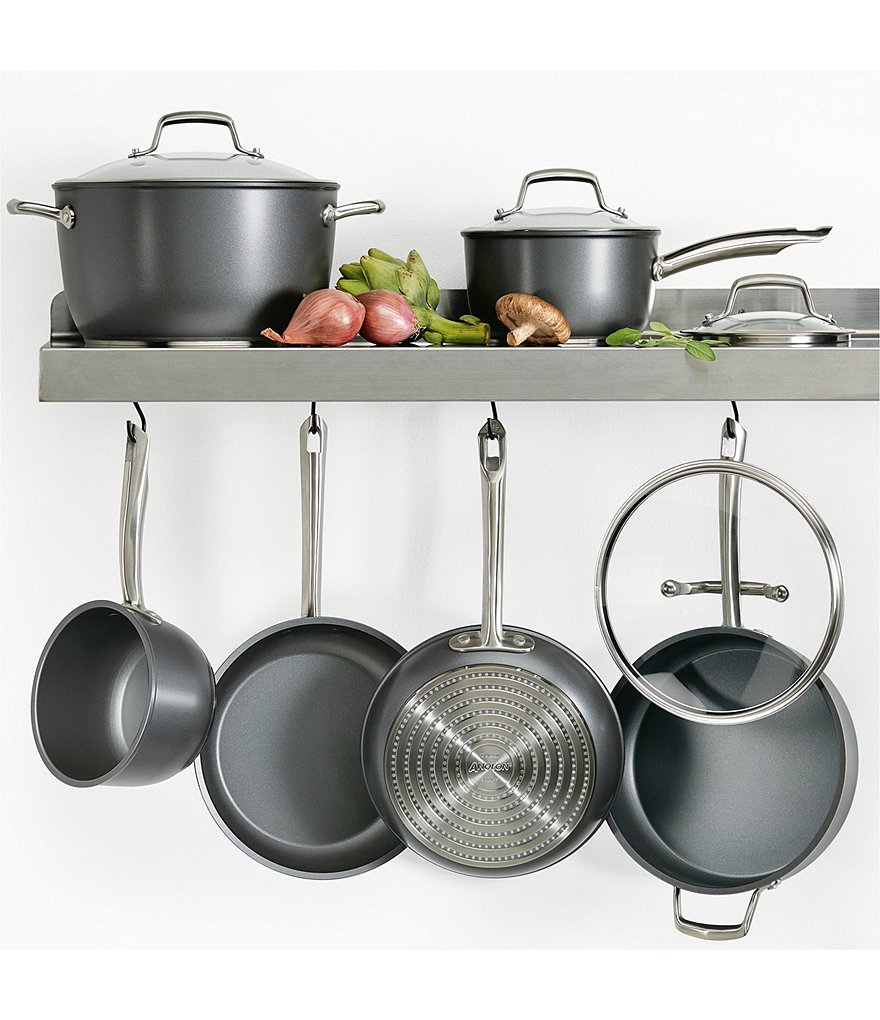 Anolon Accolade Forged Hard-Anodized Precision Forge 10-Piece Cookware Set