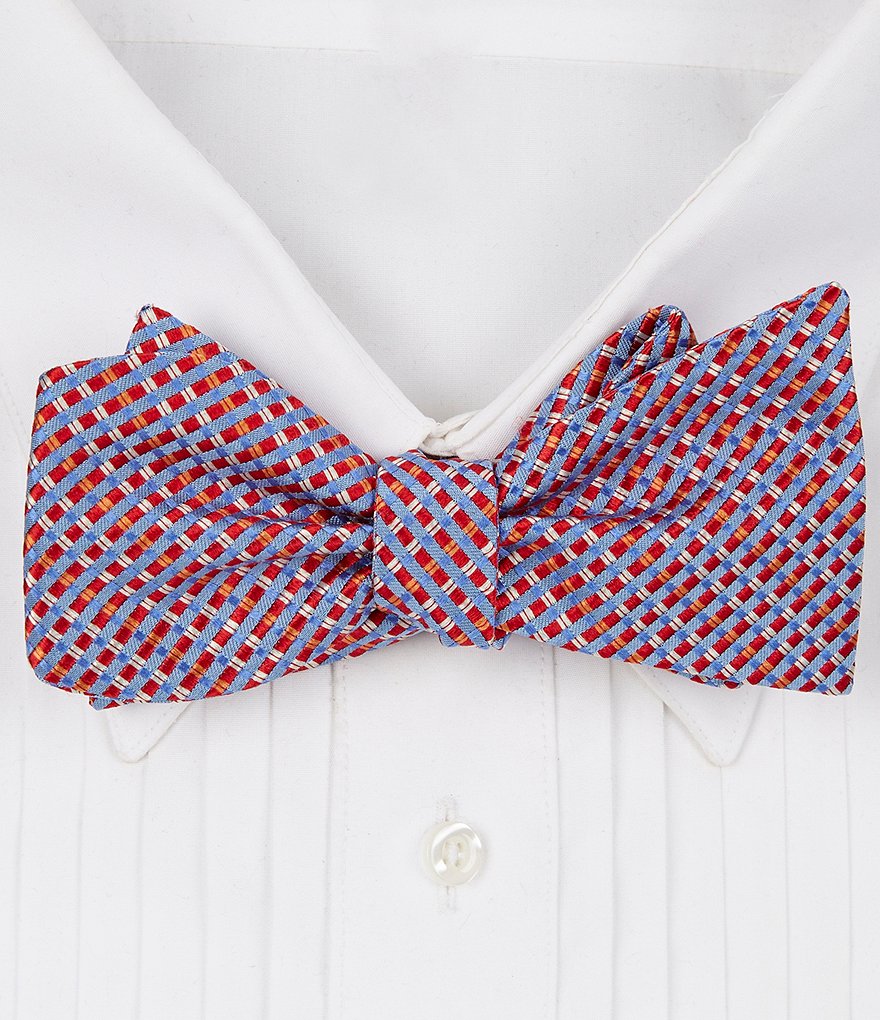 Cremieux Geo Weave Silk Bow Tie