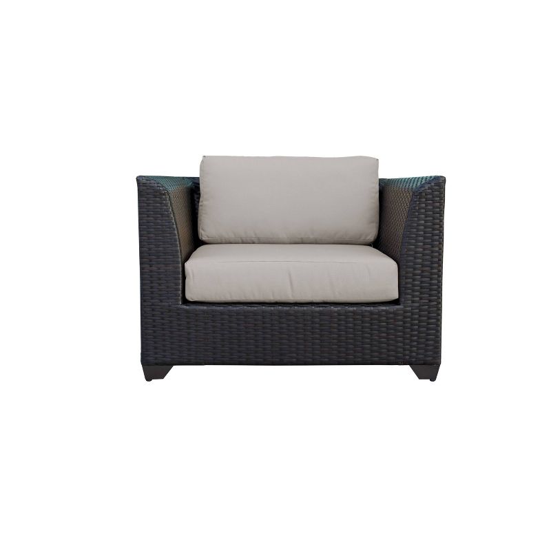 Barbados 12pc Patio Curved Sectional Seating Set with Cushions - Beige - TK Classics