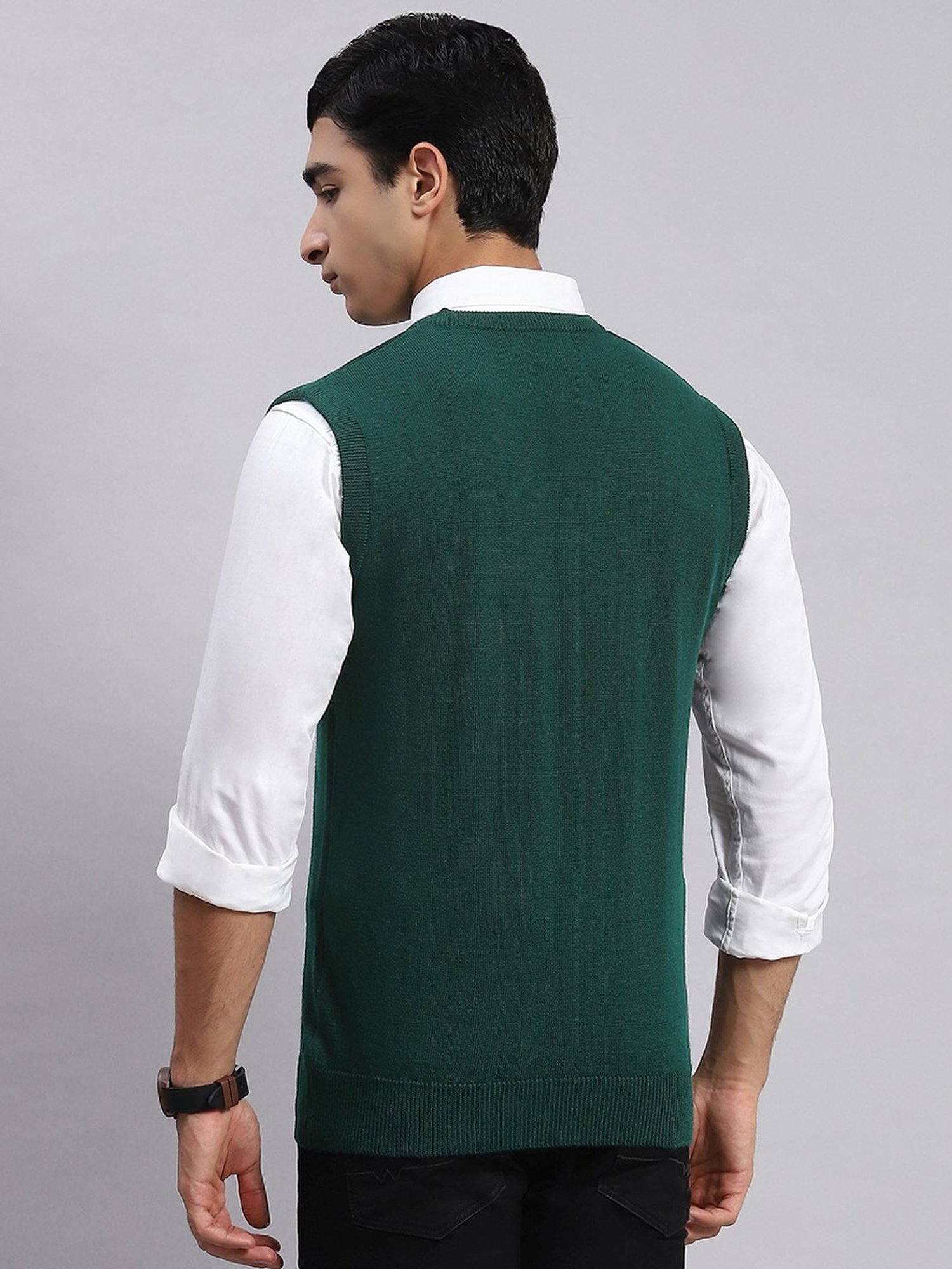 Monte Carlo Dark Green Regular Fit Sweater