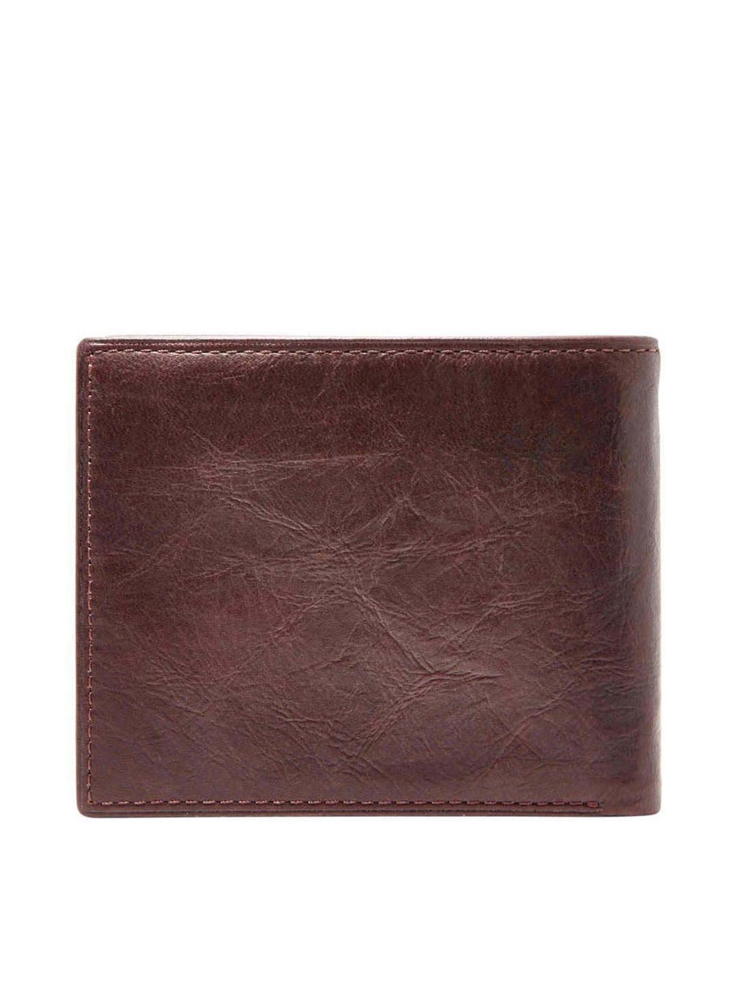 Fossil Ingram Brown Leather Bi-Fold Wallet for Men