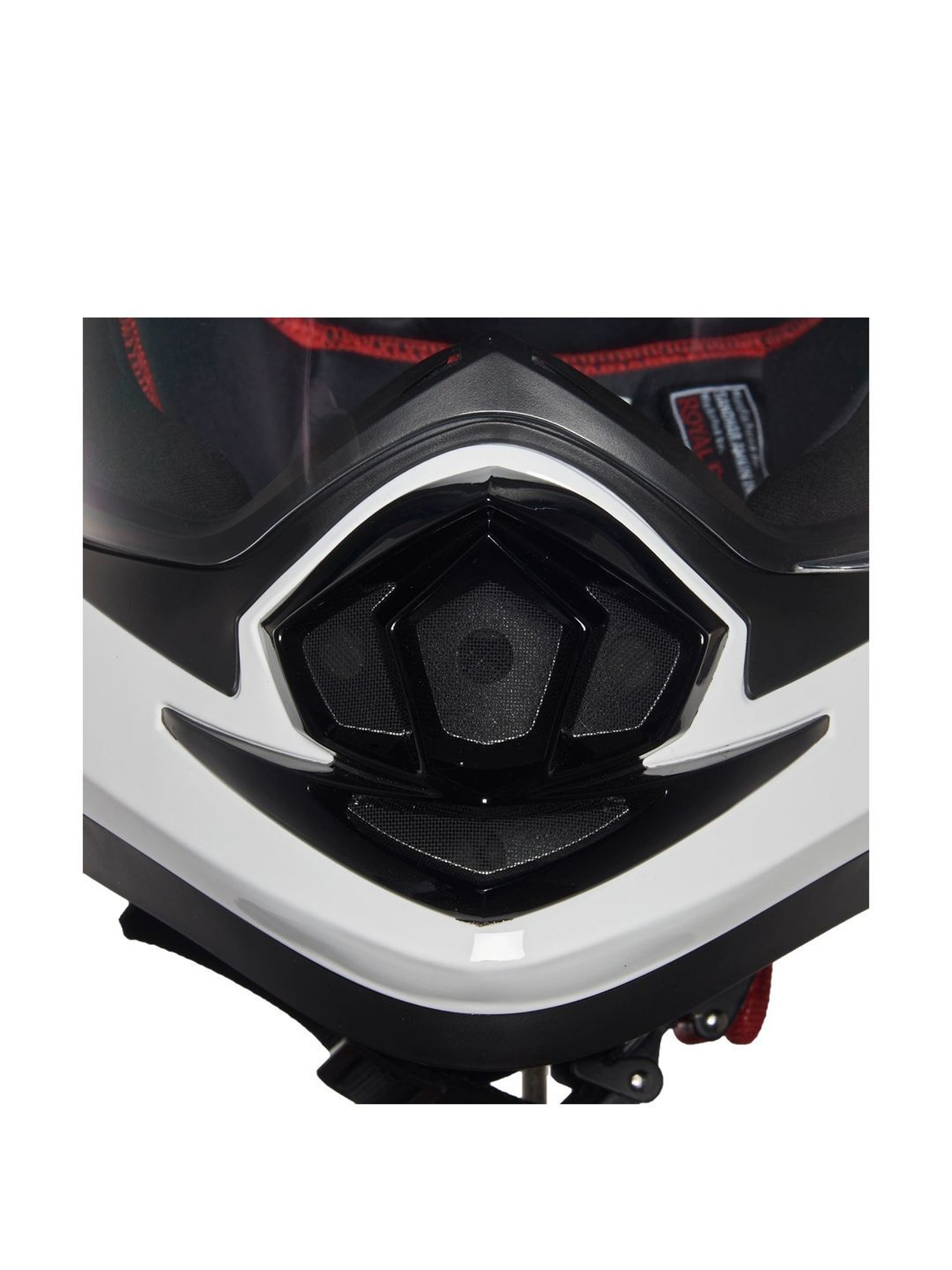 Royal Enfield White & Black Textured Medium Helmet