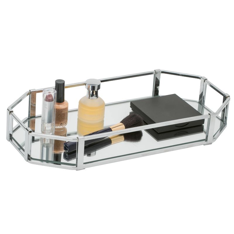 Octangular Design Bathroom Tray Chrome - Home Details