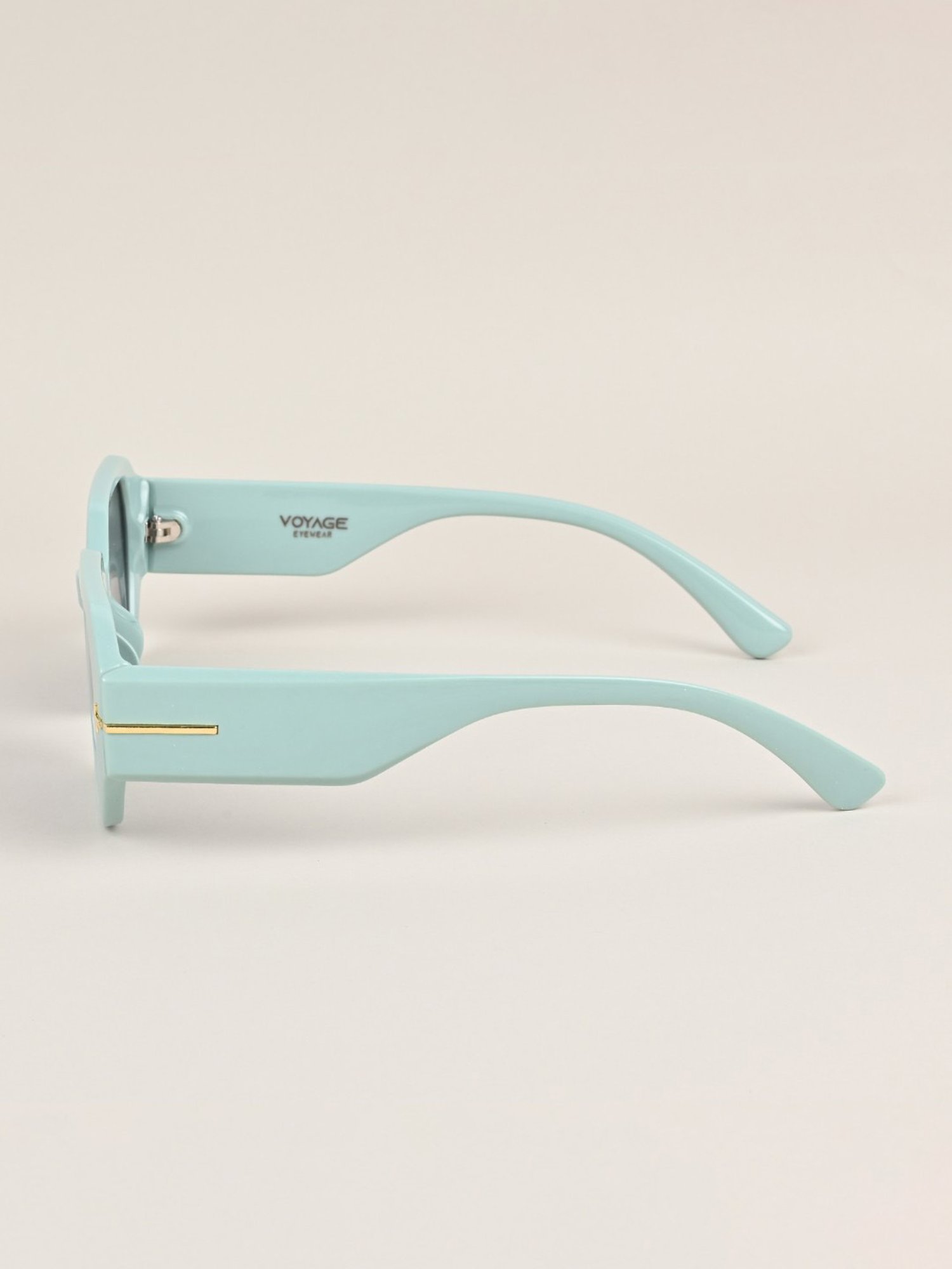 Voyage Black Rectangular UV Protection Unisex Sunglasses