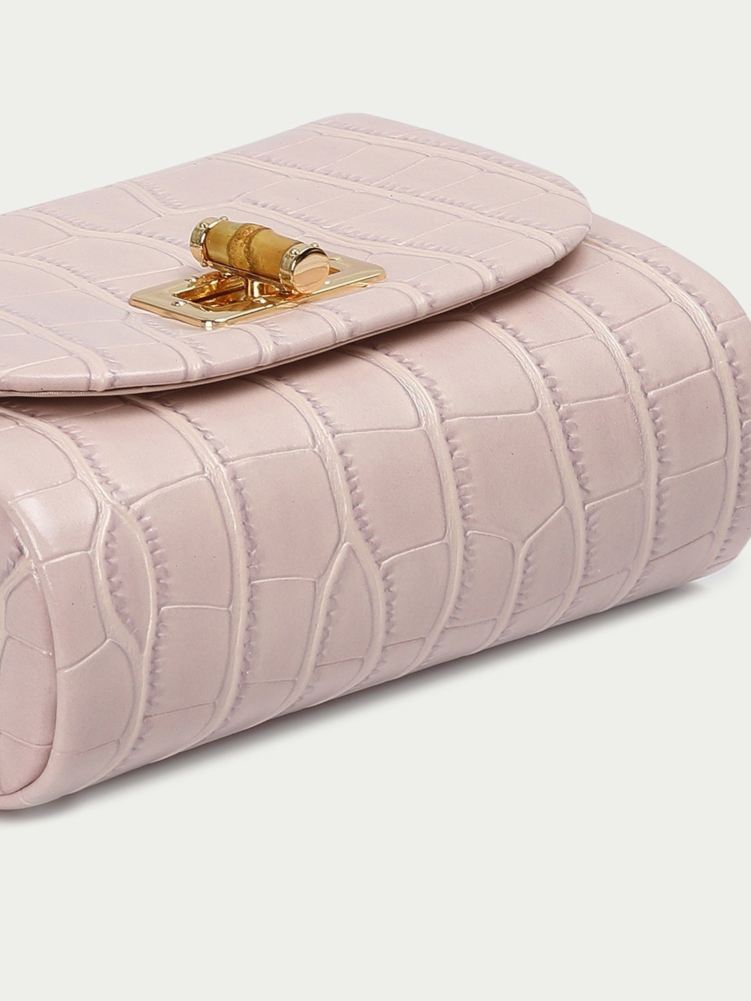 Code by Lifestyle Pink Textured Sling Handbag