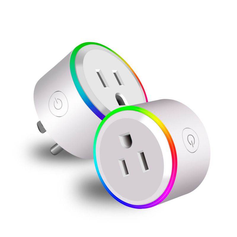 2 Mini Smart Plug Outlet Wifi Socket W/ Light Work With Amazon Alexa Google Home