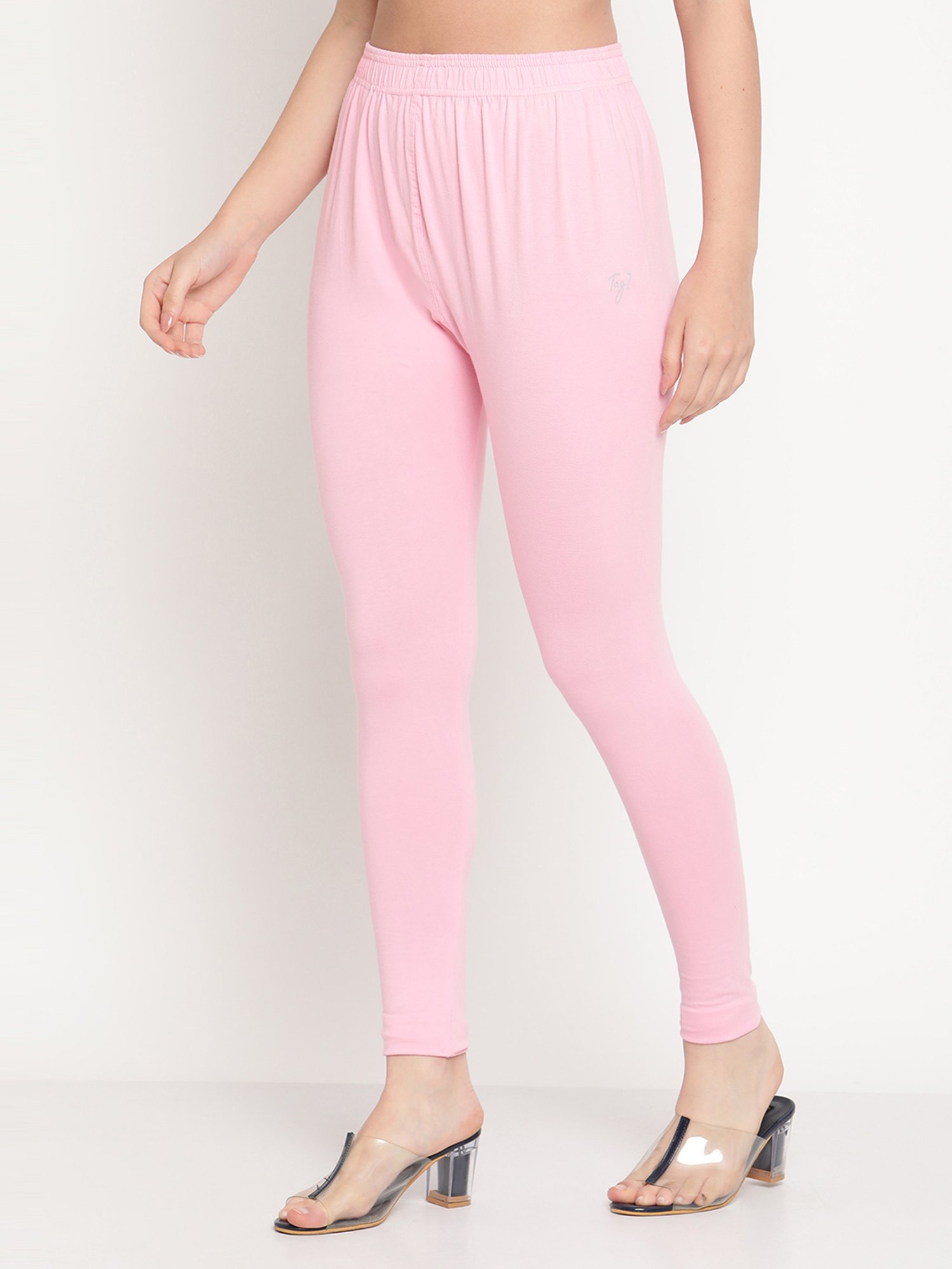 TAG 7 Pink Cotton Leggings - Pack Of 2